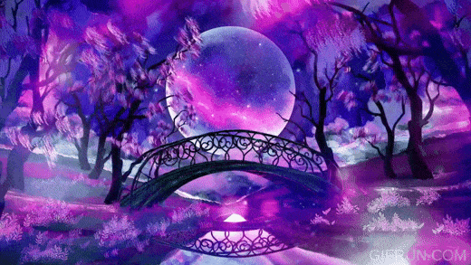 Purple, dark and river gif anime #1131372 on animesher.com
